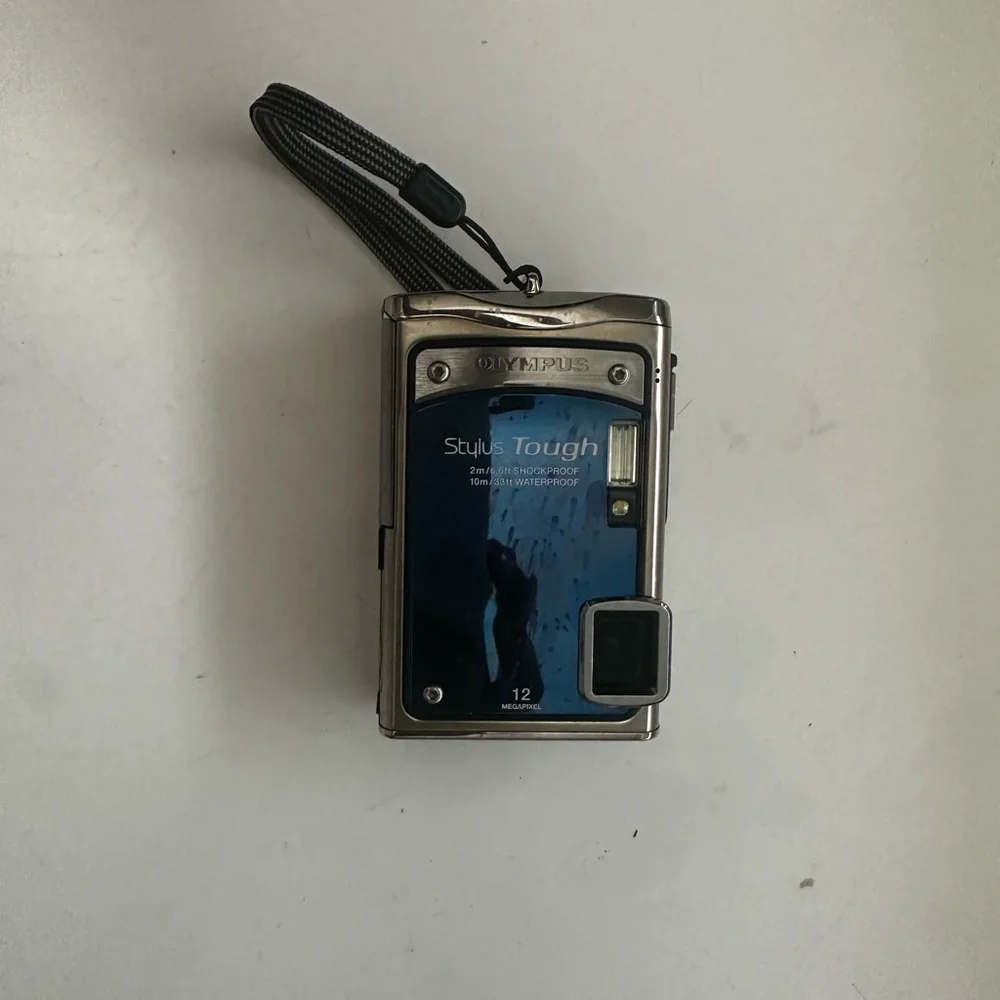 Olympus Stylus Tough Blue and Silver Camera